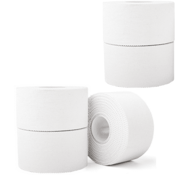 5 Rolls Athletic Tape, 1.5in x 10.94yd White Sports Tape, No Sticky Residue Wrist Ankle Tape for Gymnastics Boxing Lacrosse Climbing Hockey Bat