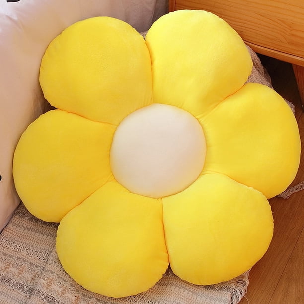 30/50/65cm Lifelike Flower Shaped Mat Plush Toys Baby Girls Children Playmate Cushion Stuffed Soft Plant Flowers Plush PillowYellow30cm Deng Xun unisex