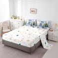 thumbnail image 5 of jejeloiu Chic Christmas Tree Twin Bedding Sets 7-Piece,Marry Xmas Bedding Comforter Set,Happy New Year Sheet Sets For Girls Boys,Microfiber Bedroom Decor Reversible, 5 of 8