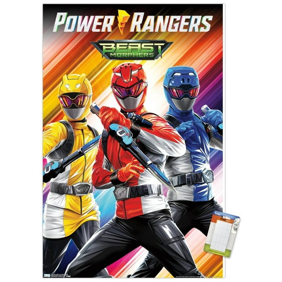 Power Rangers: Beast Morphers - Group Wall Poster, 14.725" x 22.375"
