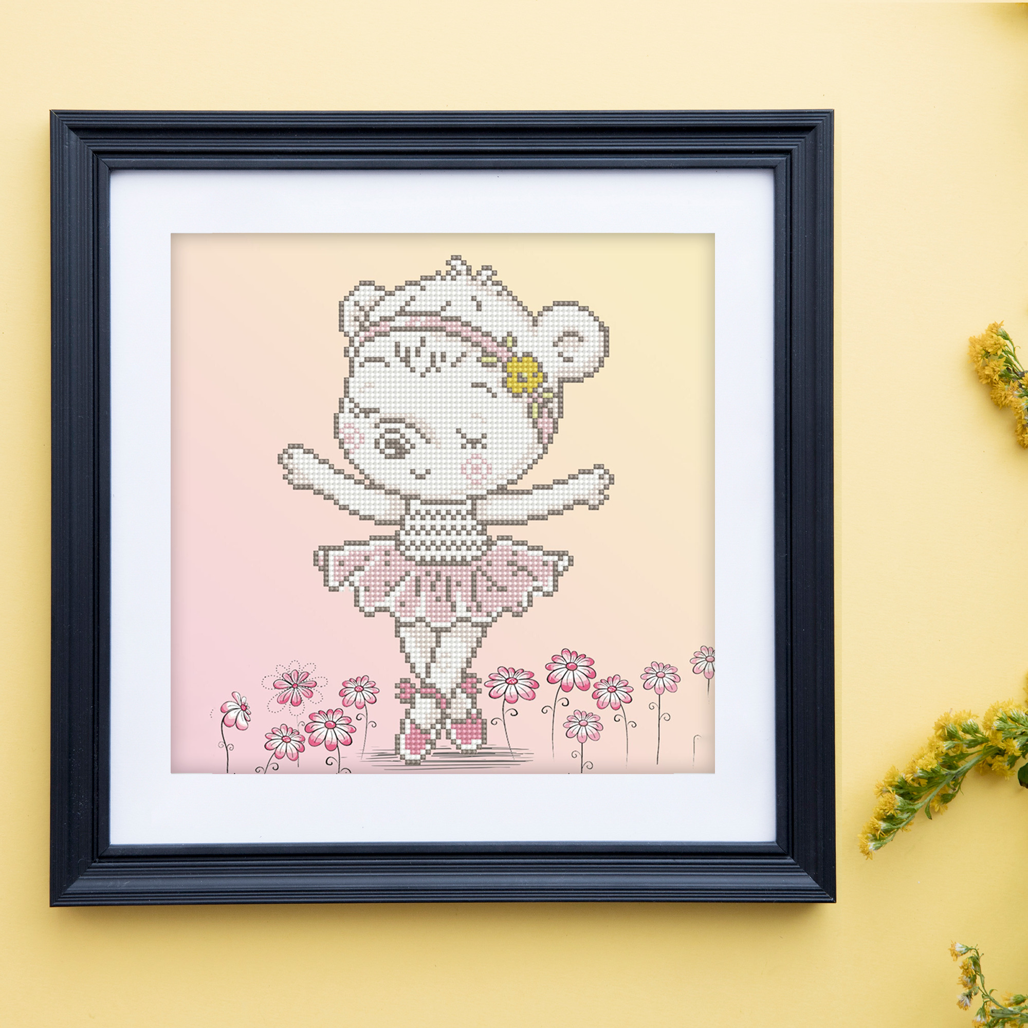 Diamond Dotz Ballet Bear Dance Diamond Painting Kits for Adults - Diamond Art Kits a Relaxing Creative Craft Kit with Dotz Gems  12.6"x12.6"