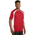 thumbnail image 4 of Sport-Tek Dry Zone Colorblock Crew-S (True Red/White), 4 of 6