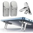 thumbnail image 1 of Mini Laptop Stand,Portable Foldable & Lightweight Ergonomic Riser with Ventilated Cooling,Fits 10-17.3 Inch Notebooks and Keyboards,Silver,Silver, 1 of 5