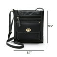 thumbnail image 2 of Cbcbtwo Crossbody Bags for Women, 9" Fashion Plain Faux Leather Canvas Crossbody Bag Shoulder Bag Crossbody Purse Messenger Bag Gifts for Women (Black), 2 of 6