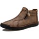 thumbnail image 1 of Xishao Mocasines Casuales de Piel para Hombre,Hechos a Mano,para Conducir y Caminar Caqui 27.5 cm Caqui 27.5 cm Xishao ropa, 1 of 2