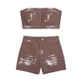 thumbnail image 5 of Idoravan yoga two piece set for women shorts Fahion Women's 2 Piece Sleeveless Crop Tops Cropped Pants Set Solid, 5 of 6