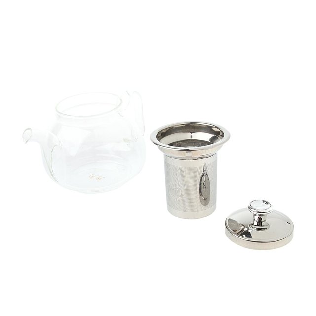 Caldera de Té Elegante de Cristal 20Oz Con Infusor Gloria Tetera Infusor