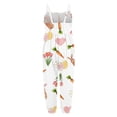thumbnail image 5 of XDZJLR Combinaison pour Filles Imprimé de Pâques Sans Manches Pantalon Harem Blanc 5-6 Ans, 5 of 5