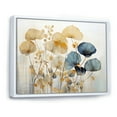 thumbnail image 2 of Designart "Delightful Flower Garden In Beige And Blue I" Plants Floater Framed Wall Decor, 2 of 5