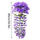 thumbnail image 2 of Guirnalda de flores artificiales para colgar en la pared, simulación floral, vid, oficina en casa, flor falsa, ratán, azul sidaley HA8140-07B, 2 of 6