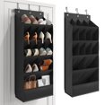 thumbnail image 1 of Organizador de zapatos Mefirt para colgar sobre la puerta, 15 bolsillos grandes, negro, 1 of 7