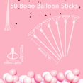 thumbnail image 2 of 50 piezas de palitos de globo transparentes Sincero 15,7 pulgadas porta globos reutilizables con vasos, 2 of 5