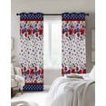 thumbnail image 4 of Red Blue Spring Floral Blackout Curtains for Bedroom Living Room Darkening Curtains 63 Inches Long Independence Day Navy Blue Stars Window Curtain 2 Panels Set Window Treatment Grommet Drapes 42"x63", 4 of 9