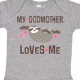 thumbnail image 4 of Inktastic My Godmother Loves Me Girls Sloth Girls Baby Bodysuit, 4 of 5