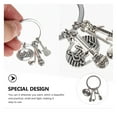 thumbnail image 2 of Silver Guitar Pendant Key Chain 1 Piece for Music Lover Metal Key Ornament, 2 of 9