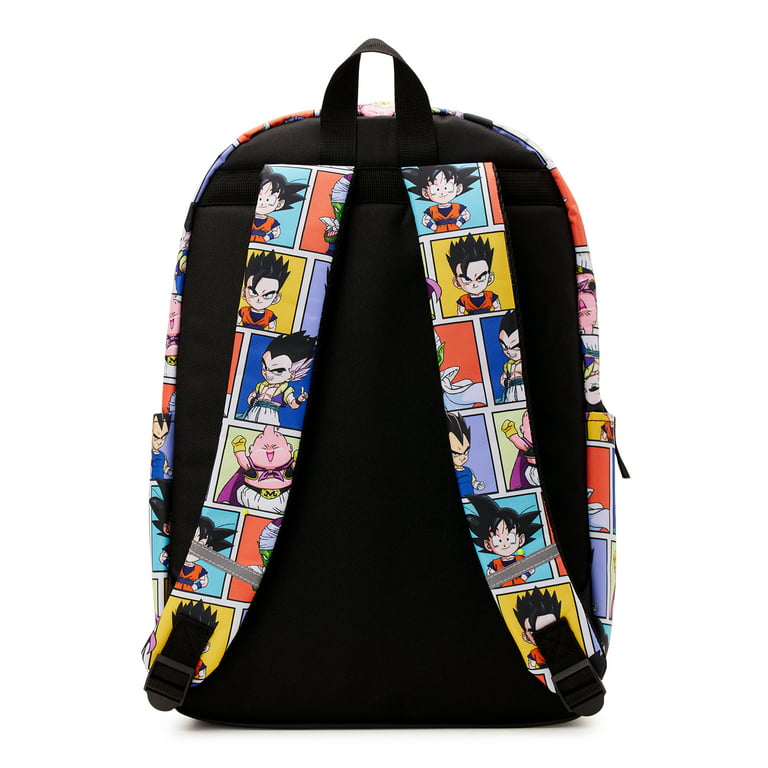 Dragon Ball Goku Backpack Anime Print School Bag Dual Sided Shoulder Bag  For Students