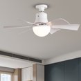thumbnail image 3 of Luz de ventilador de techo con temporizador remoto, ventilador de techo de 6 aspas para oficina en casa, 3 of 9