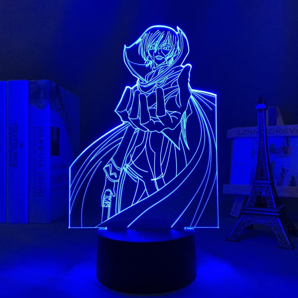 Aveki Led Light Anime Code Geass Lelouch Lamperouge For Bedroom Decor Light Kids Brithday Gift Manga Room Table 3d Lamp Code Geass Walmart Com