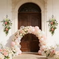 thumbnail image 6 of HuiXinOu Artificial Floral Wreath for Spring Easter Door Decor, Faux Flower Window Hanging Garland for Home, Indoor Outdoor Seasonal Decoration, 18 Inch, 6 of 6