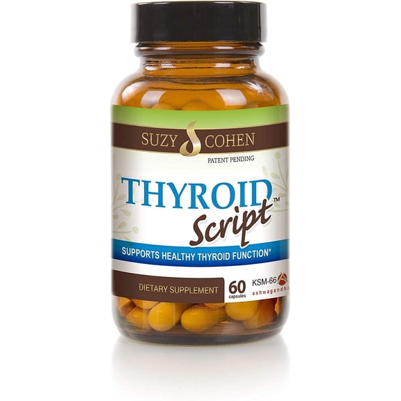 Thyroid Script Supplement - Supports Healthy Thyroid, T3 Activation, Immunity - Adrenal and Energy Function - by Suzy Cohen