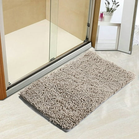- Bath Rugs Bathroom Shower Mats ,Bath mat Chenille Bath rugs, Tayyakoushi Non-slip Water Absorbency Washable Bathroom Mat 30