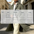 thumbnail image 4 of NOLVAREN Men's Long Trench Coat, Water-Repellent Button Front Jacket with Peak Lapel, Lining and Exterior Pockets for Casual and Work Wear S - 3XL, 4 of 8