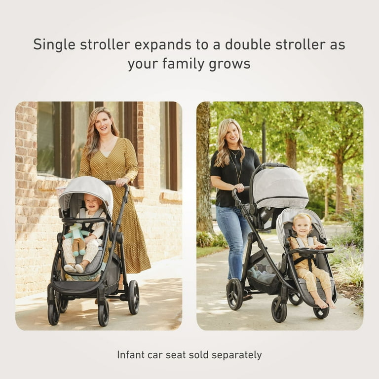 Graco Premier Modes Nest2Grow 4-in-1 Stroller, Midtown, Grey - Walmart.com