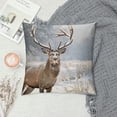 thumbnail image 2 of Orinice Deer Snow Trees Graphic Decorative Cushion Throw Pillow Cover for Home Couch Living Room Sofa, Winter Soft and Durable 1PC 20x20in, 2 of 5