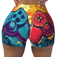 thumbnail image 2 of Fotbe Gaming Shorts Sin Costuras – Shorts Deportivos de Cintura Alta para Mujer, Elásticos para Gimnasio, Yoga, Running o Ciclismo-Small, 2 of 8