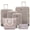 Brown, variant on Euroco 6 Piece Luggage Sets, ABS Hardshell Suitcase Set with 2 Bags,Spinner Wheels & TSA Lock, Large Checked Travel Suitcases for Family,16/20/24/28 Inch,Ivory