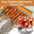 thumbnail image 4 of Microwave Bacon Cooker, Microwave Bacon Dish, Bacon Wizard Microwave Crispy Bacon Maker, Bacon Grease Saver with Strainer, Microwave Barbecue Grill Cooker Prep Trays Bacon Rack for Oven Cooking (1Pcs), 4 of 7