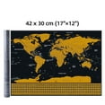 thumbnail image 3 of Hxlazmoo Scratch Off World Map Poster - Real Gold Scratchable Travel Map for Tracking Adventures, Perfect Gift with 17x12 Inch Framed Wall Art, 3 of 9
