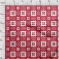 thumbnail image 3 of oneOone Silk Tabby Red Fabric Geometric Sewing Craft Projects Fabric Prints By Yard 42 Inch Wide, 3 of 4