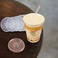thumbnail image 6 of Disposable Cup Lids 100Pcs, Clear Disposable Cup Covers With Straw Hole, Food-Grade Lids For 16Oz-20Oz Cups, Ideal For Parties Picnics Daily Use, Easy To Use &, 6 of 7