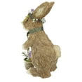 thumbnail image 5 of Northlight Standing Sisal Easter Bunny Rabbit with Flower Crown and Basket Decoration - 15", 5 of 5