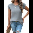 thumbnail image 2 of Suéter de Punto Sin Mangas con Cuello Redondo Informal de Verano para Mujer, Estilo Holgado, Tipo Jersey, Sin Mangas Gris S, 2 of 10