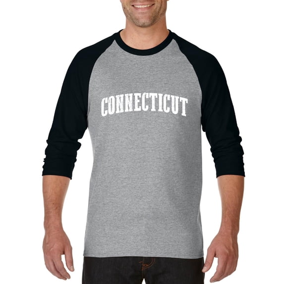 Artix - Mens Raglan Sleeve Baseball T-Shirts, up to Size 3XL - Connecticut