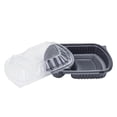 thumbnail image 6 of Karat OPS Lid for 36oz PP Plastic Microwaveable Black Take Out Box, 2 Compartment - 300 ct, 6 of 10