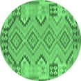 thumbnail image 1 of Ahgly Company Indoor Round Persian Emerald Green Traditional Area Rugs, 6' Round, 1 of 4