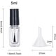 thumbnail image 2 of 24 frascos de esmalte de uñas vacíos de 5 ml, de vidrio transparente, con tapón de pincel y 5 embudos., 2 of 7