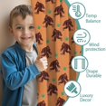 thumbnail image 3 of Blackout Kids Curtains,Orange Bigfoot and Grass Pattern Childrens Insulated Curtains Set Of 2,Bedroom Essentials,Toddler Room Decor 42x63in(106x160cm), 3 of 5