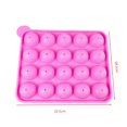 thumbnail image 4 of Molde para hacer estallar pasteles de silicona de 20 cavidades, bandeja con molde para hornear piruletas, molde de silicona para piruletas de 20 agujeros y 8 conectados, color rosa, 4 of 4