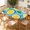 Blue Lemon, variant on ARTSLION Elastic Tablecloth For Oval Tables, Waterproof Tablecover For Up To 60x84in Oval Table Cover, Dining Tablecover For Indoor And Outdoor, Holiday, Lemon
