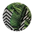 thumbnail image 4 of WYYP Palm Leaf Pattern Round Table Cover 100% Polyester Fiber Great for Home Kitchen/Parties/Holiday Dinner White, 4 of 8