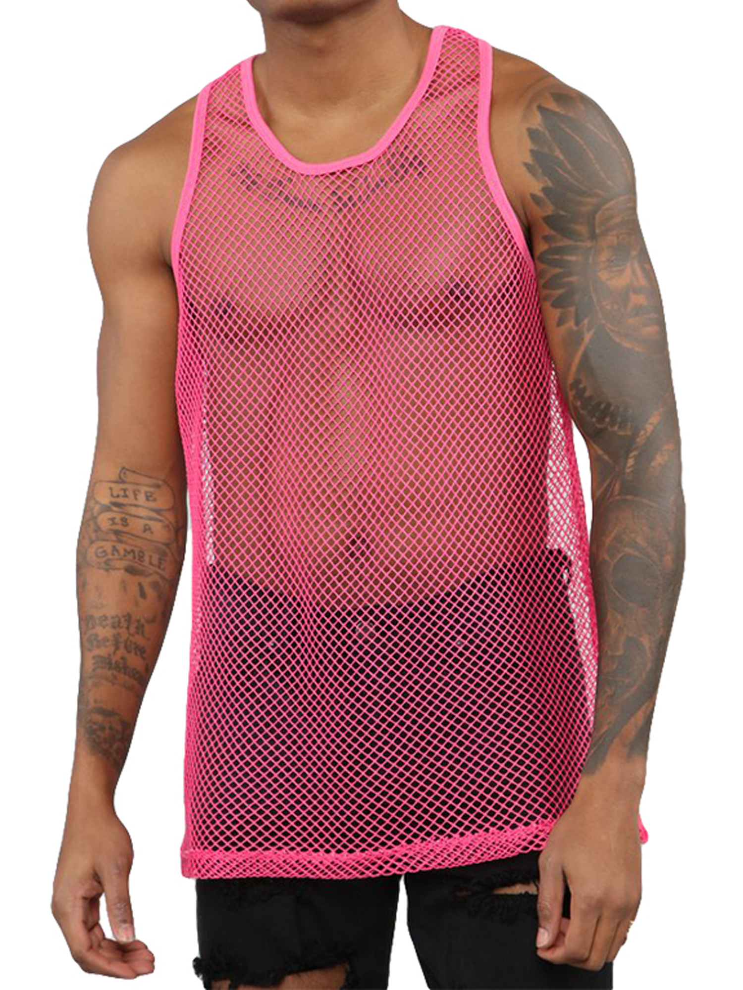Mesh Fishnet Fitted Muscle 