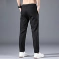 thumbnail image 4 of Mens Slim FIT Stretch Chino Trousers Casual Flat Front Flex Classic Full Pants, 4 of 11