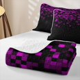 thumbnail image 4 of jejeloiu Pink Pixel Geometric Pattern Quilt Full Kids,Classic Checkered Print Full Bedspread Sets For Boys,3pcs, 4 of 7