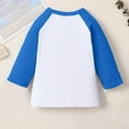 thumbnail image 4 of 3/4 Sleeve Shirt for Girls Boys Casual Raglan Basic Tees Fall Crew Neck Baseball Tops Blouse 3-14 Years, 4 of 7