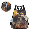 thumbnail image 5 of FORMRS Women's Travel Backpack Purse Anti-Theft Hidden Pockets Casual Shoulder Bag, Colorful Skeleton with Cloud, 5 of 7