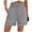 Gray-01, variant on Women Coverup Shorts Smocked Waist High Rise Swimsuit Coverup Shorts with Side Pockets